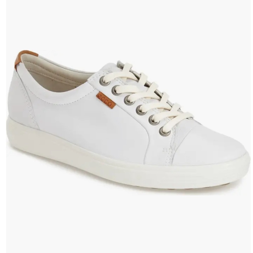 Ecco Women's White Leather Sneakers
